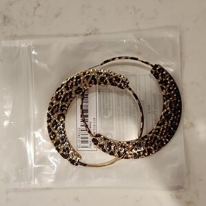 Metal Leopard Print Earrings